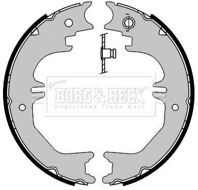 BORG & BECK Комплект тормозных колодок, стояночная тормозная с BBS6486